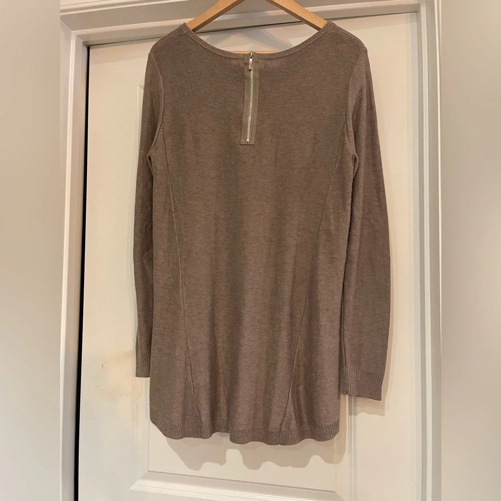 Joan Vass Brown cashmere blend Tunic Top - Picture 2 of 4